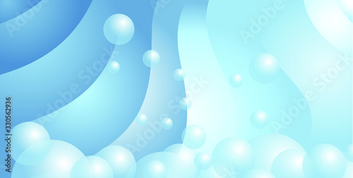 Vector background image of stylized water and air bubbles.