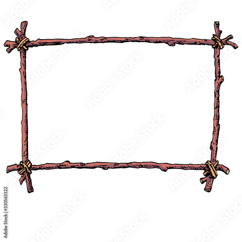 frame of twigs for Eco border