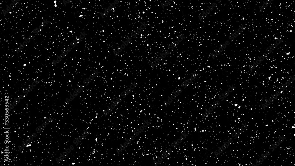 Obraz premium Snowfall overlay isolated in balck background 