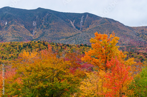 Beautiful fall colors seen from Kancamagus hwy in New Hampshire USA © ujjwal