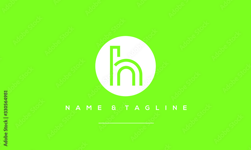Obraz premium Alphabet letter icon logo H