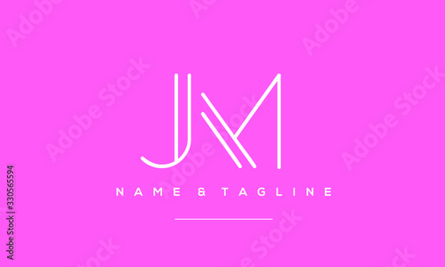 Alphabet letter icon logo JM