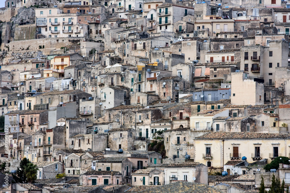Landscape of Modica, Sicily, Italy.