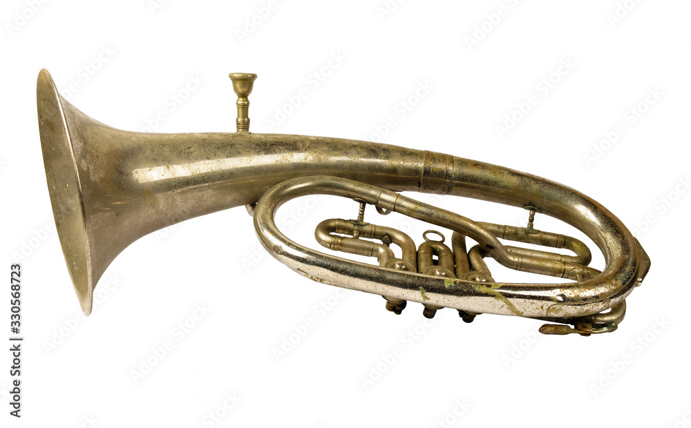 Obraz premium Old vintage French horn