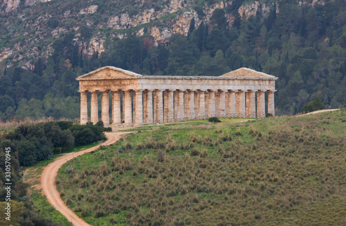 Doric temple of Segesta a greek temple in Sicily, Italy. UNESCO world heritage site