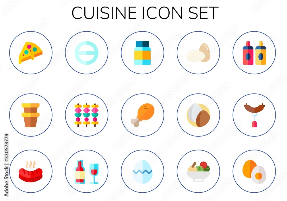 cuisine icon set