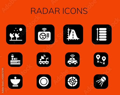 radar icon set
