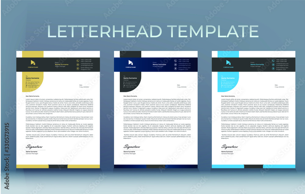 Minimalist Letterhead Template Design for business Minimalist Letterhead Template Design for business
