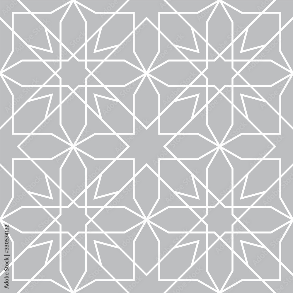 Fototapeta Vector ornamental seamless pattern. Geometric pattern in the oriental style. Pattern added to the swatch panel.