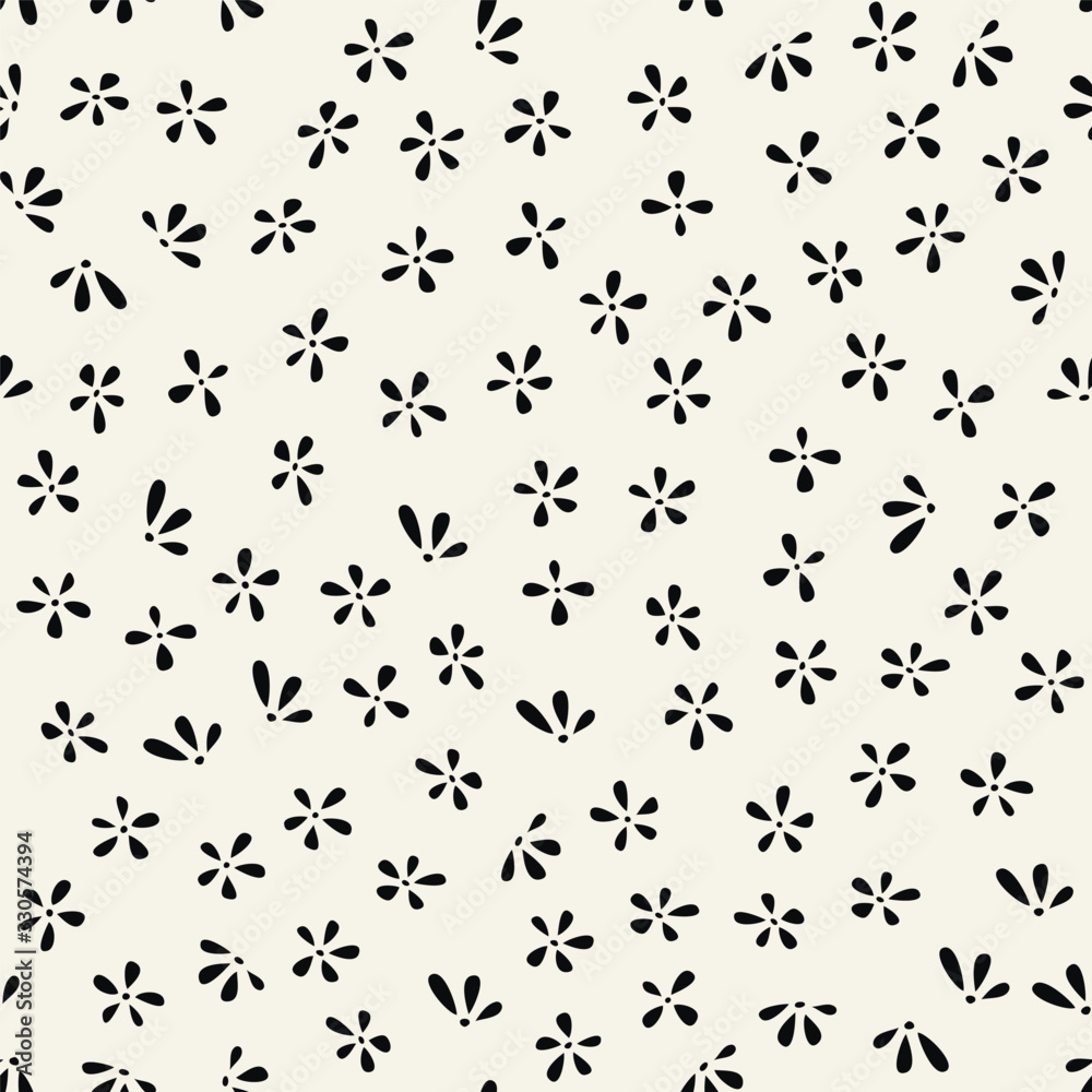 Seamless floral pattern with small flowers. Vector simple endless ...