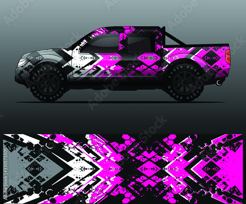 truck decal graphic wrap vector, abstract background