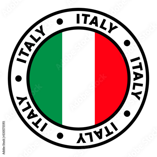 Round Italy Flag Clipart