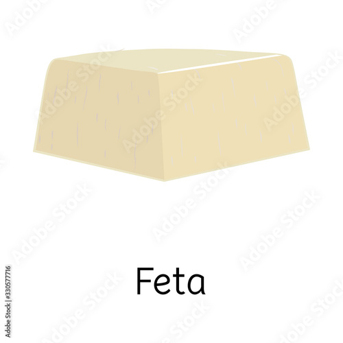 Vector design of cheese and feta logo. Graphic of cheese and piece stock symbol for web.