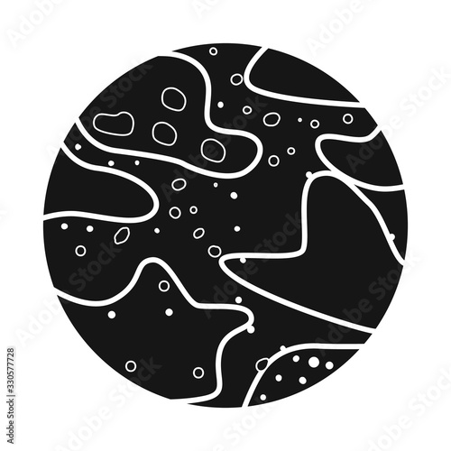Vector illustration of pluto and nasa sign. Web element of pluto and nebula stock vector illustration.
