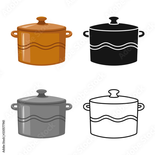 Isolated object of crockery and clean sign. Graphic of crockery and ceramic stock vector illustration.