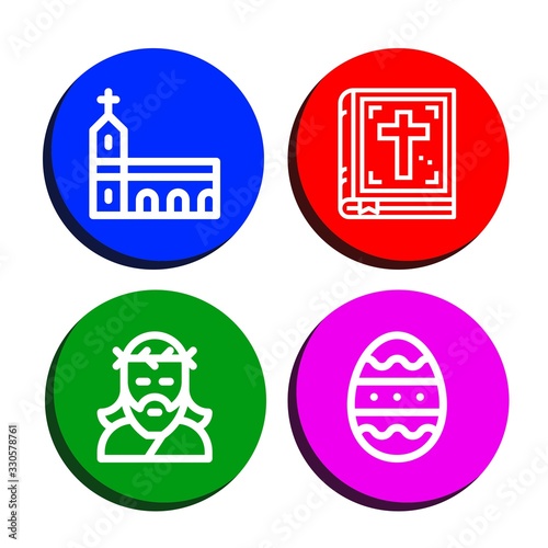 Set of easter icons