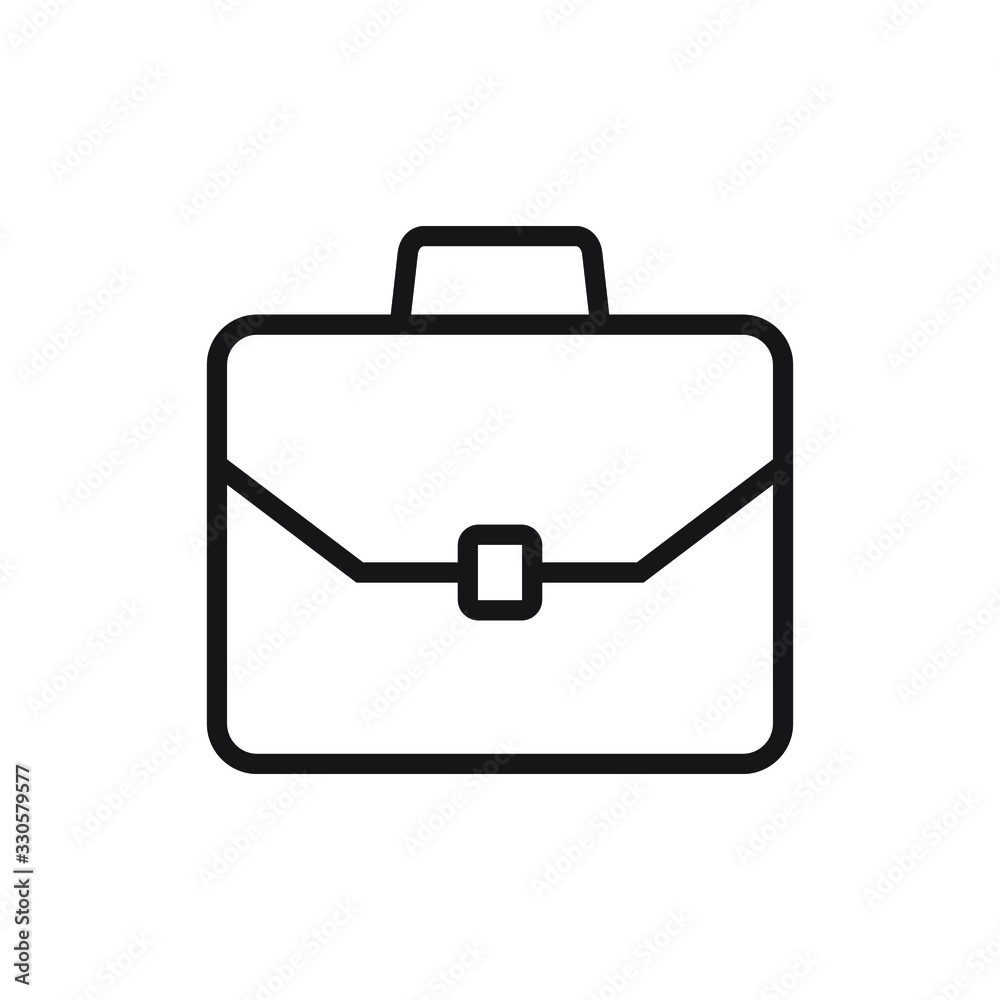 Briefcase line icon, linear style pictogram isolated on white. Suitcase, portfolio symbol. Briefcase line icon, linear style pictogram isolated on white. Suitcase, portfolio symbol.