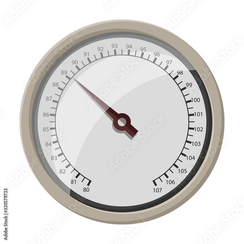 Barometer vector icon.Cartoon vector icon isolated on white background barometer .