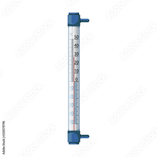 Thermometer vector icon.Cartoon vector icon isolated on white background thermometer.