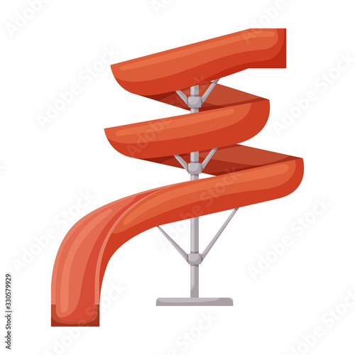 Water slide vector icon.Cartoon vector icon isolated on white background water slide .