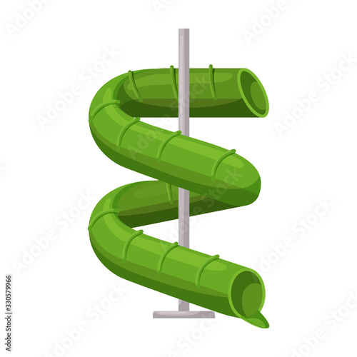 Water slide vector icon.Cartoon vector icon isolated on white background water slide .