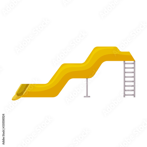 Water slide vector icon.Cartoon vector icon isolated on white background water slide .