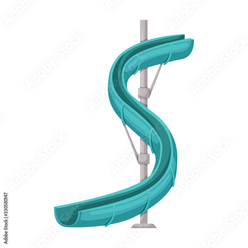 Water slide vector icon.Cartoon vector icon isolated on white background water slide .