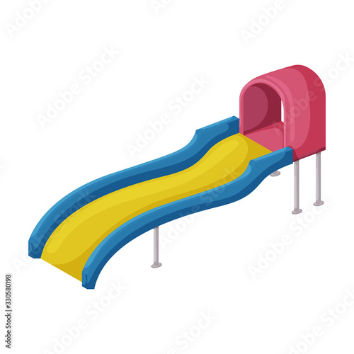 Water slide vector icon.Cartoon vector icon isolated on white background water slide .