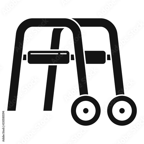 Metal walker icon. Simple illustration of metal walker vector icon for web design isolated on white background