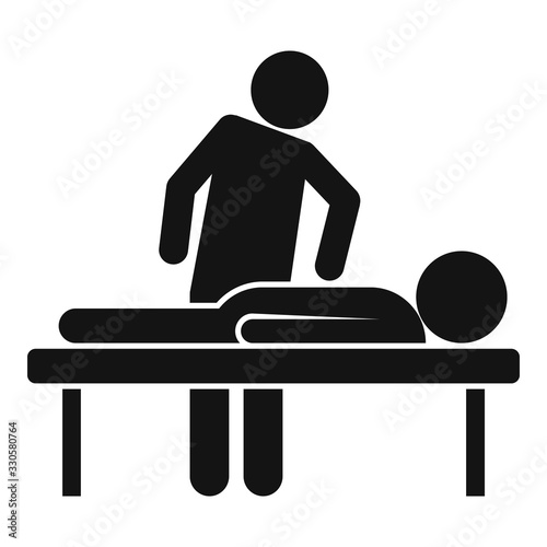Chiropractor treatment icon. Simple illustration of chiropractor treatment vector icon for web design isolated on white background