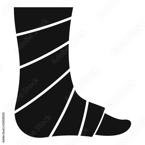 Bandage foot icon. Simple illustration of bandage foot vector icon for web design isolated on white background