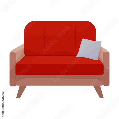 Sofa vector icon.Cartoon vector icon isolated on white background sofa .