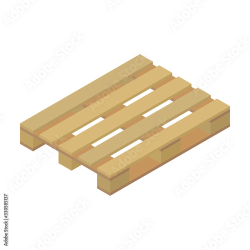 Wooden pallet isometric vector icon.Cartoon vector icon isolated on white background wooden pallet .