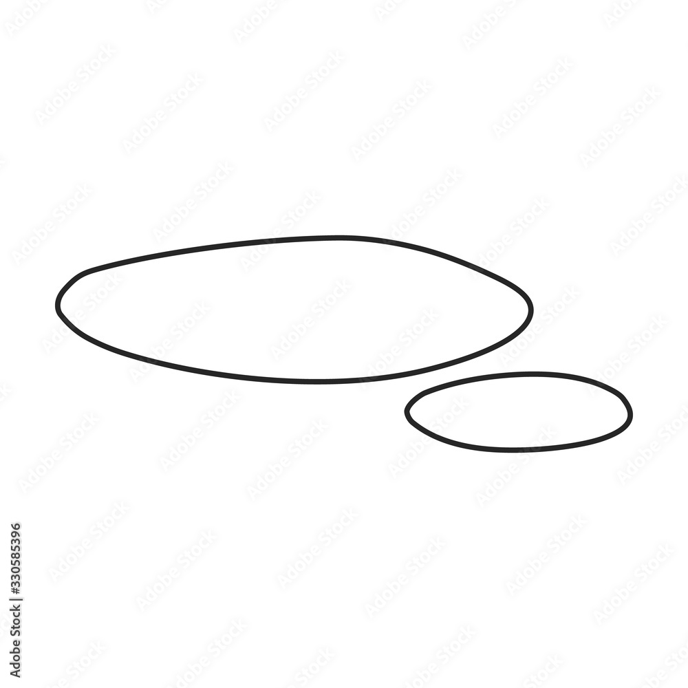 Water puddle vector icon.Outline vector icon isolated on white background water puddle. Water puddle vector icon.Outline vector icon isolated on white background water puddle.