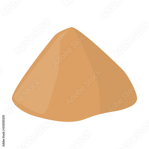 Pile of sand isometric vector icon.Cartoon vector icon isolated on white background pile of sand .