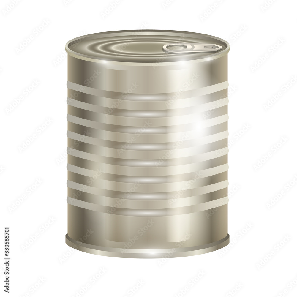 Metal can vector icon.Realistic vector icon isolated on white background metal can. Metal can vector icon.Realistic vector icon isolated on white background metal can.