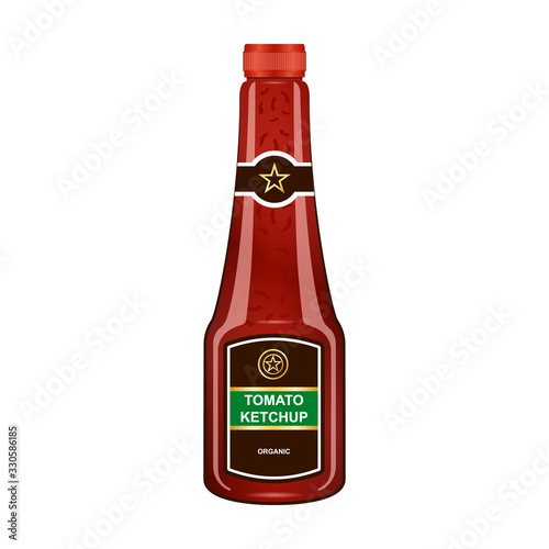 Sauce of ketchup vector icon.Realistic vector icon isolated on white background sauce of ketchup .