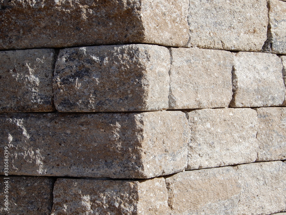 Fototapeta premium old stone wall with shadow
