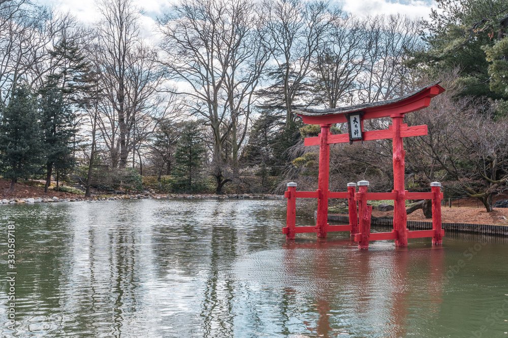 Japanese Hill-and-Pond Garden in brooklyn botanic garden, new york city Japanese Hill-and-Pond Garden in brooklyn botanic garden, new york city