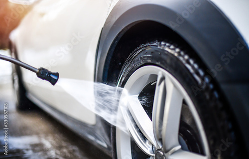 Obraz na płótnie Car wheel wash