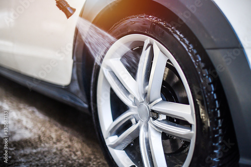 Obraz na płótnie Car wheel wash