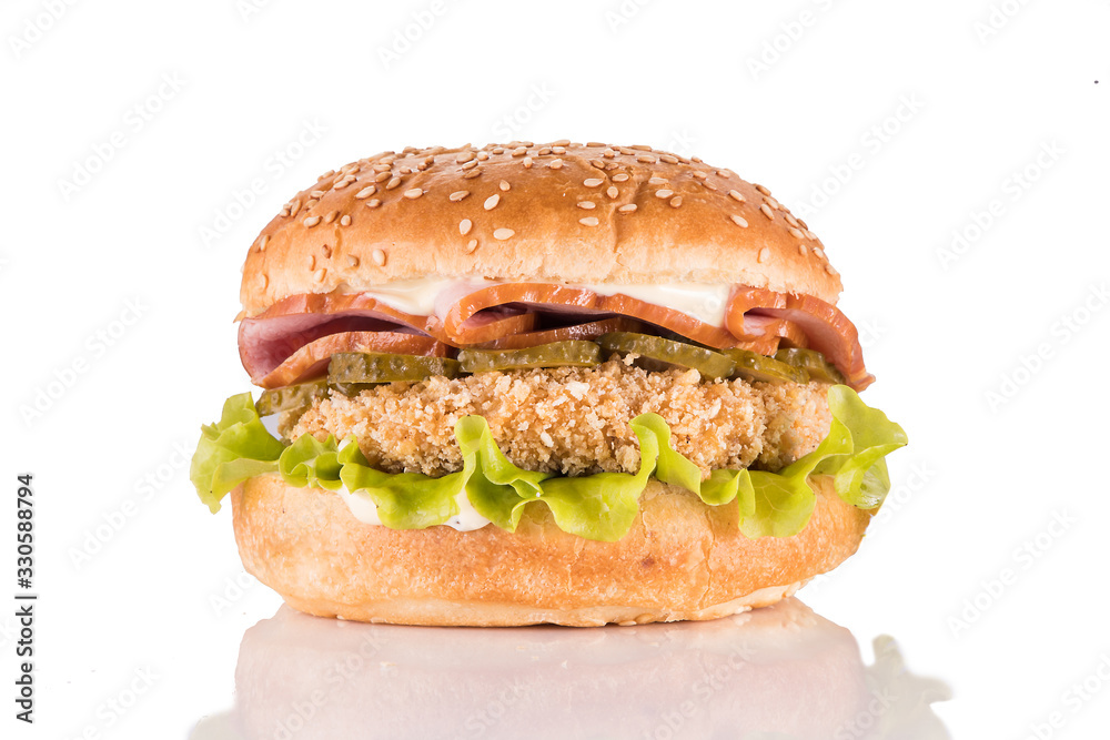 hamburger on white background hamburger on white background