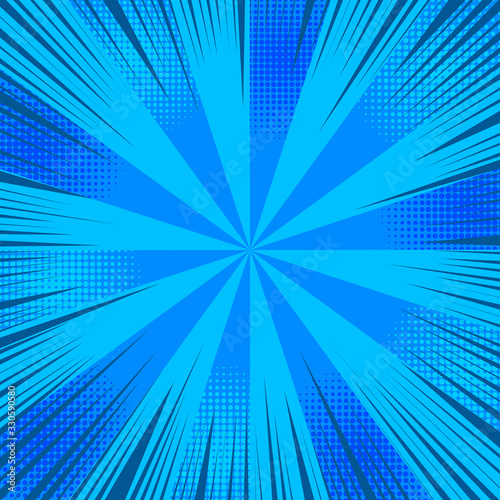 Abstract blue comic background