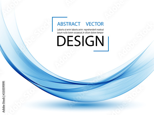 Dynamic blue wave. Abstract background for a leaflet , flyer, presentation, or website.