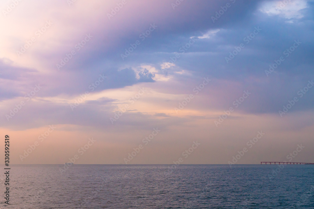 朝の海と空と染まる雲DSC9882 朝の海と空と染まる雲DSC9882