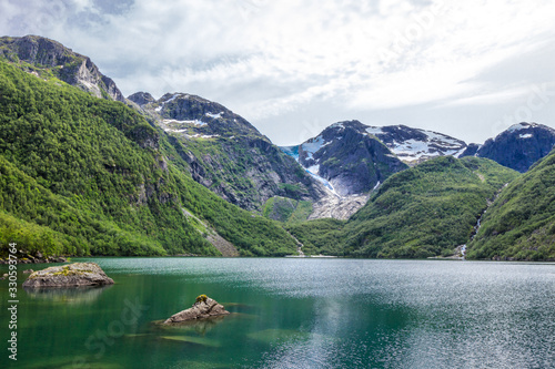 Bondhus mountain lake in Norway