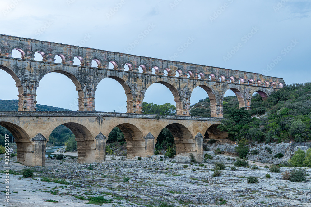 Pont du Gard is a part of Roman aqueduct in southern France