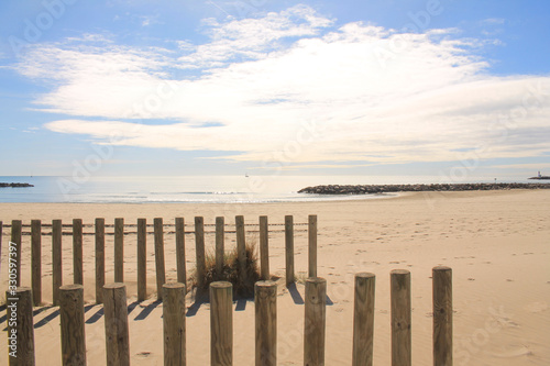 Carnon beach  a seaside resort in the south of Montpellier 