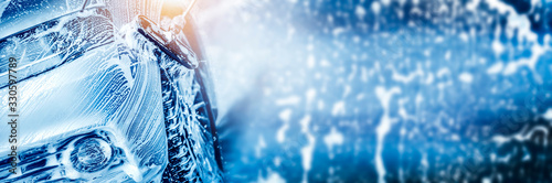 Obraz na płótnie Car Wash wide banner