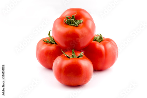fresh tomatoes isolated on white background © mynameislewo